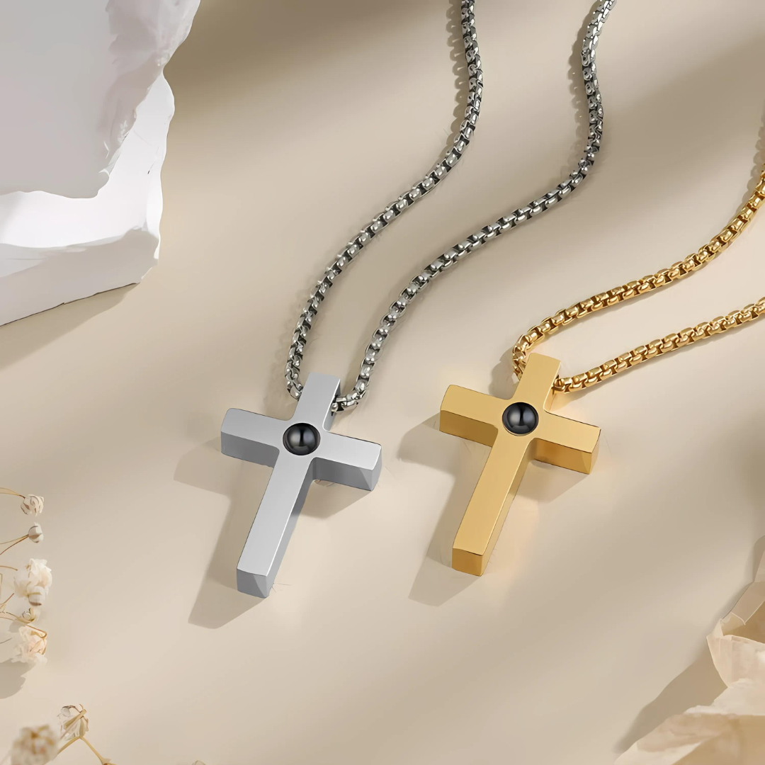 Personalized Sliver Cross Necklace