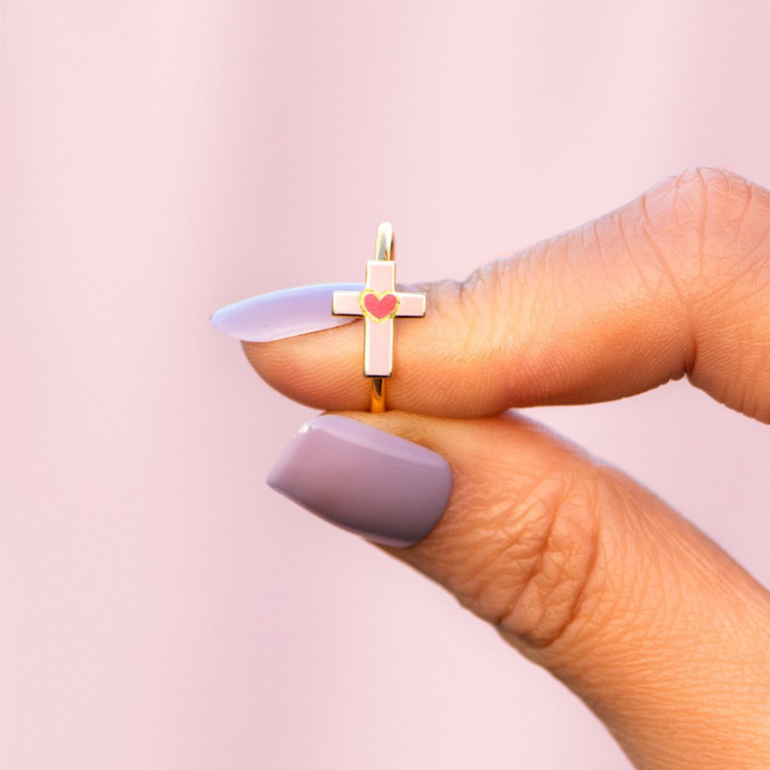 Heart Cross Ring