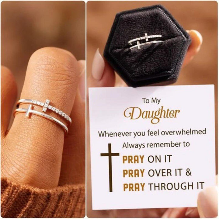 Adjustable Double Cross Ring