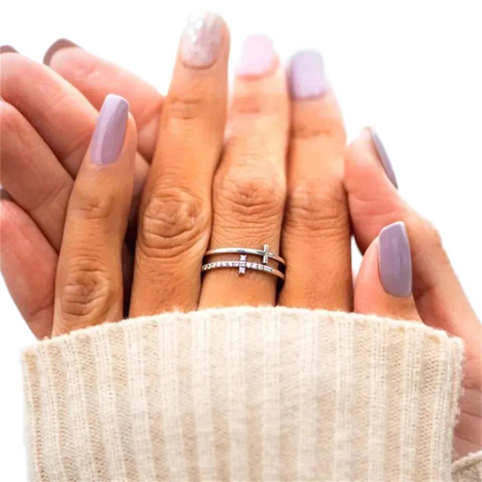 Adjustable Double Cross Ring