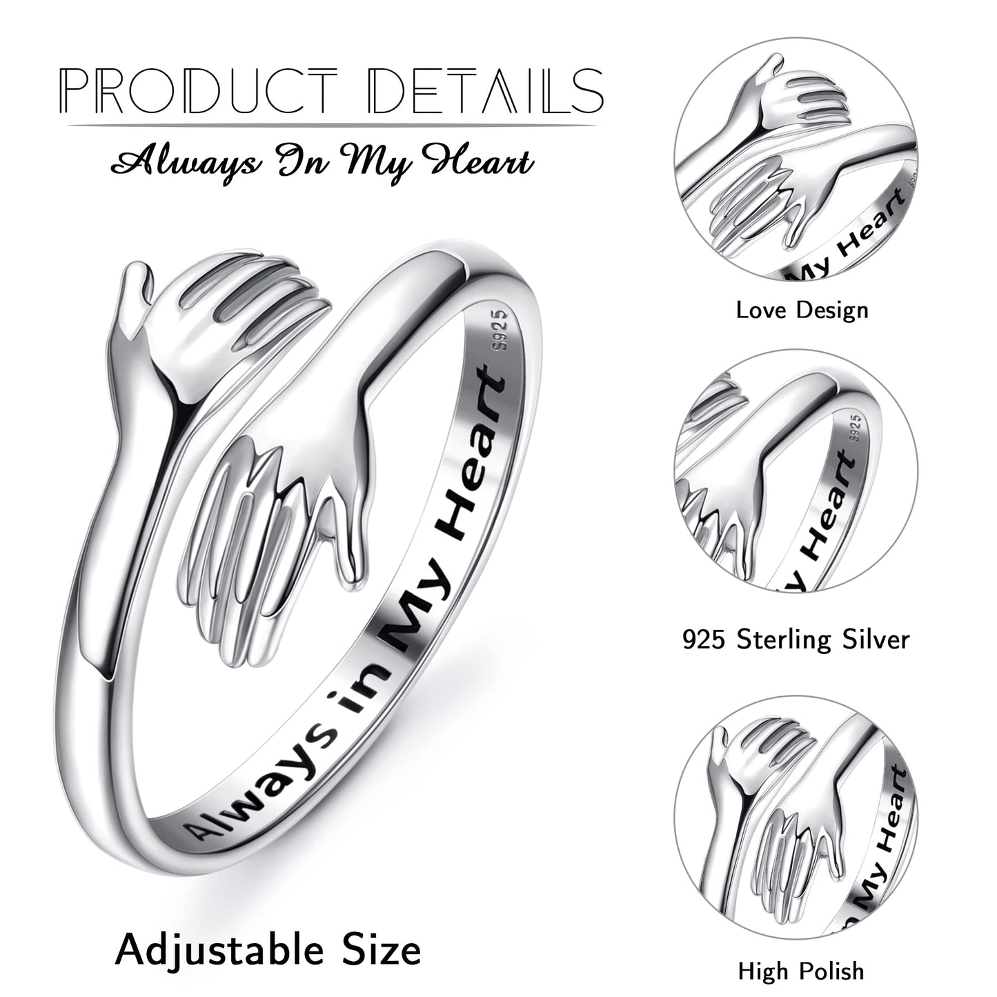 Jesus Hug Me Adjustable Ring